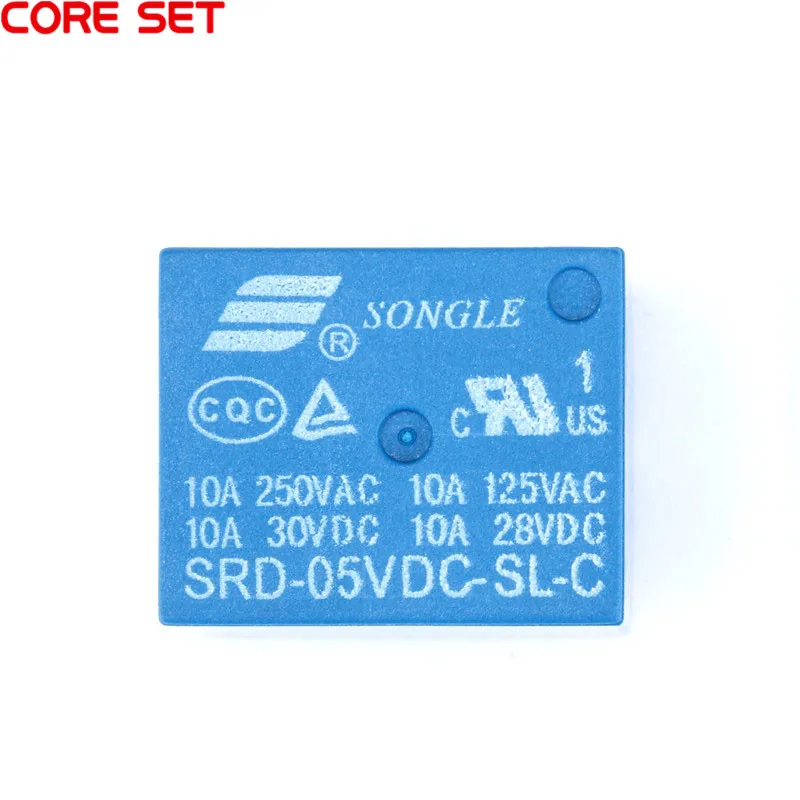 5pcs 5 Pins SRD-05VDC-SL-C SRD-12VDC-SL-A SRD-24VDC-SL-C  5V 12V 24V 10A 250VAC Power Relay PCB 4Pin 5Pin Type T73-5V 10A 125VAC