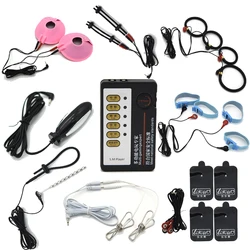 Electro Stimulation Electric Shock Accessories Therapy Massager  Dual Output Host SM Player Medical Themed Toys