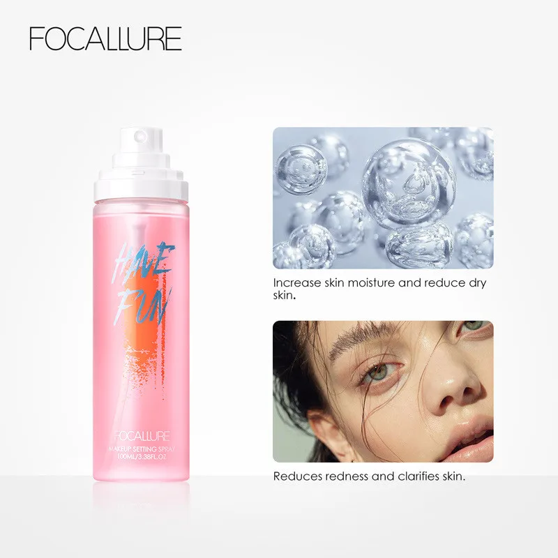 Focallure-プライマーベーススプレー,長持ちする保湿,100ml,メイクアップセット