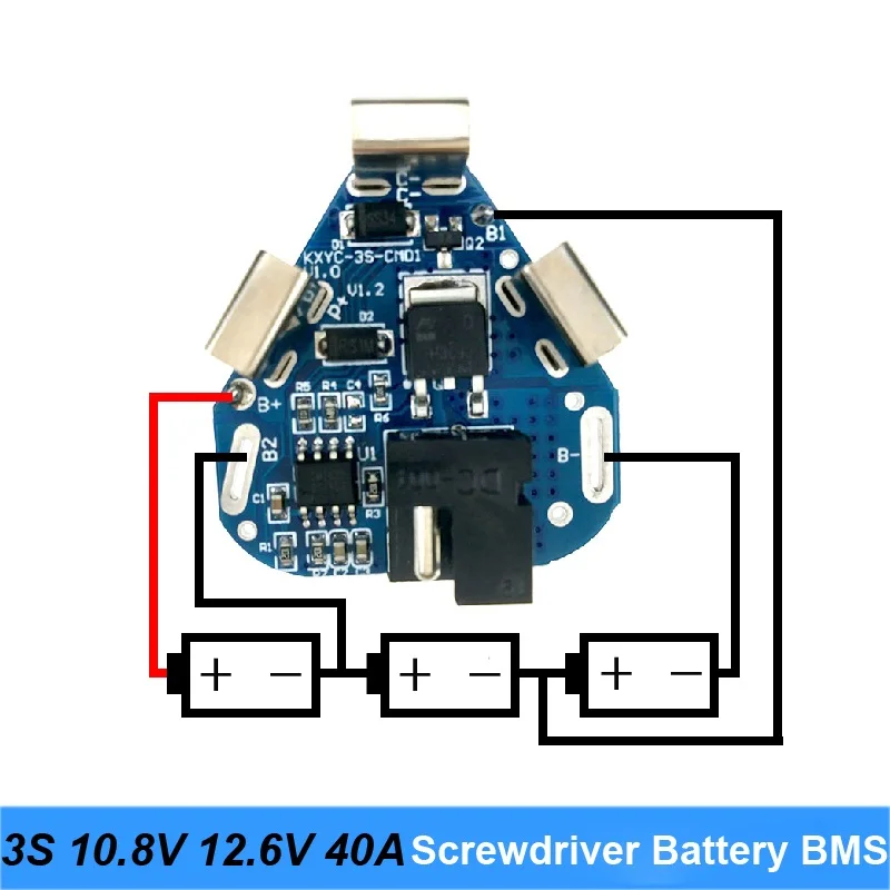 HOT SALE 3S 10.8V 12.6V 40A BMS 18650 Lithium Battery Board BMS For Screwdriver Shura Shurika Battery 3S 12V Battery Replace Use