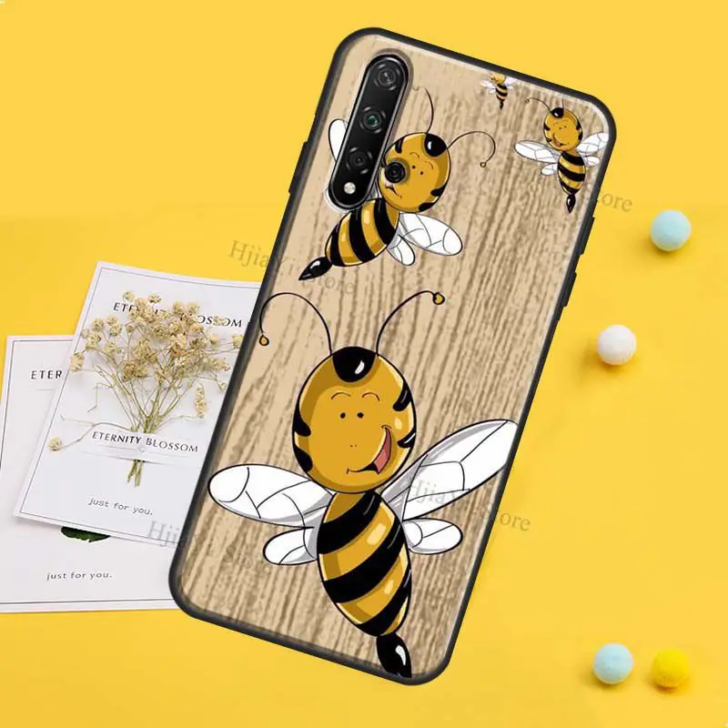 Bumble Bee Honeycomb Honey Case For Huawei Y7 Y6 Y9 2019 Nova 5T Coque For Honor 50 Pro 9X 8X 10i 9 20 10 Lite Shell