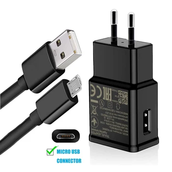 Mikro USB kablosu duvar hızlı şarj Samsung Galaxy A10 A10S A01 M01 J8 J730 J7 J6 J5 A6 A750 uyarlanabilir cep telefonu şarj