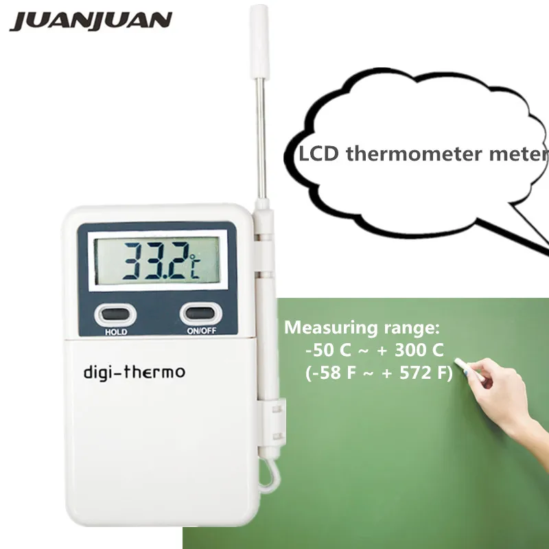 

Digital thermometer multi-thermo meter Temperature tester food processing Refrigerator with stainless probe