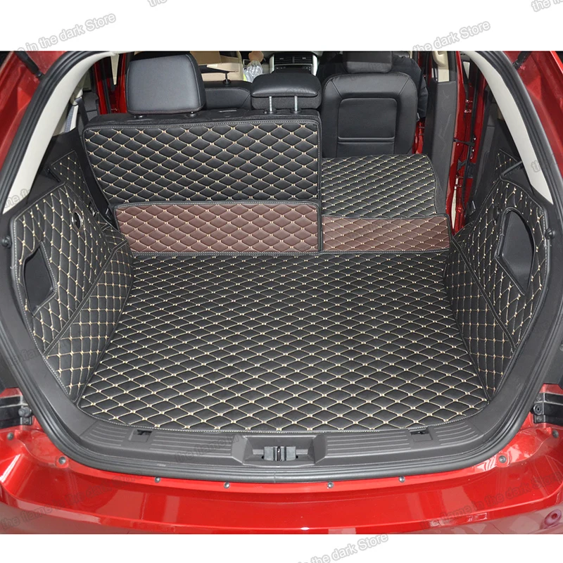 

Leather Car Trunk Mat Cargo Liner for ford edge 2007 2008 2009 2010 2011 2012 2013 2014 rear boot cover seat U387 auto interior