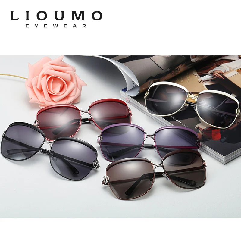 LIOUMO Luxury Sunglasses Women Polarized Gradient Lens Anti-Glare UV400 Sun Glasses Fashion Female Eyewear gafas de sol hombre