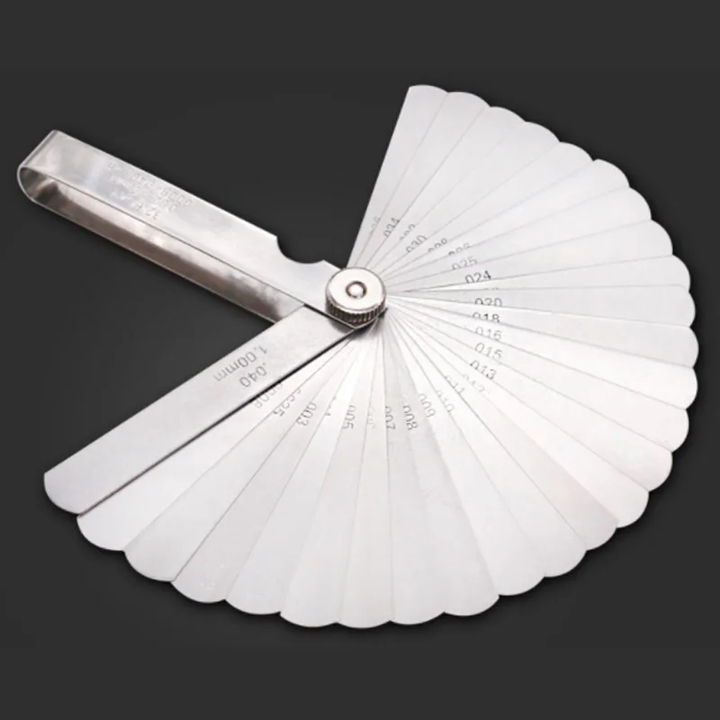 32 Blades Feeler Gauge Metric Gap Filler 0.02-1MM / 0.0008-0.040 INCH Gage Measurment Tool for Engine Valve Adjustment