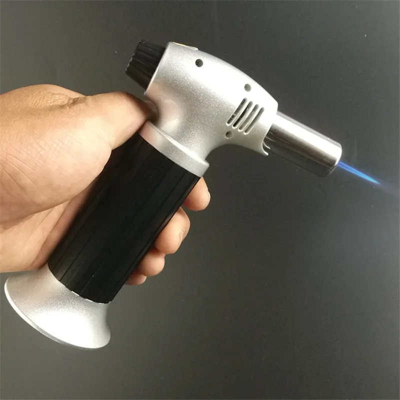 Butane Torch, Kitchen Torch Cooking Torch with Safety Lock & Adjustable Flame for Cooking, BBQ, Baking, Brulee, Creme, DIY Solde