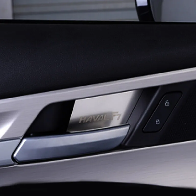 Hivotd For Haval F7 F7X 2023 Car Inner Door Handle Bowl Cover Sticker Decoration Stainless Steel Interior Moulding Accessories