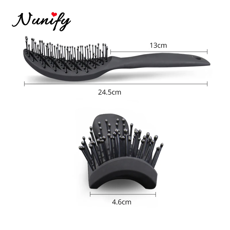 Nunify-cepillo para peluca de nailon para hombres, herramientas de peinado para salón de peluquería, desenredar el pelo rizado húmedo