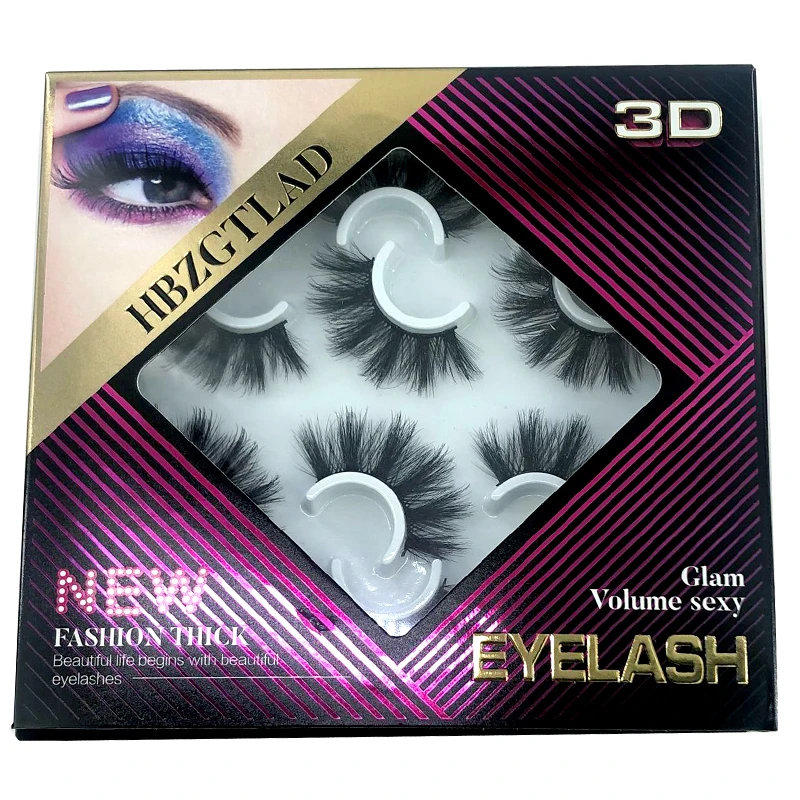 6 Pairs Multipack 3D Soft Mink Hair False Eyelashes Handmade Wispy Fluffy Long Lashes Natural Eye Makeup Tools Faux Eye Lashes