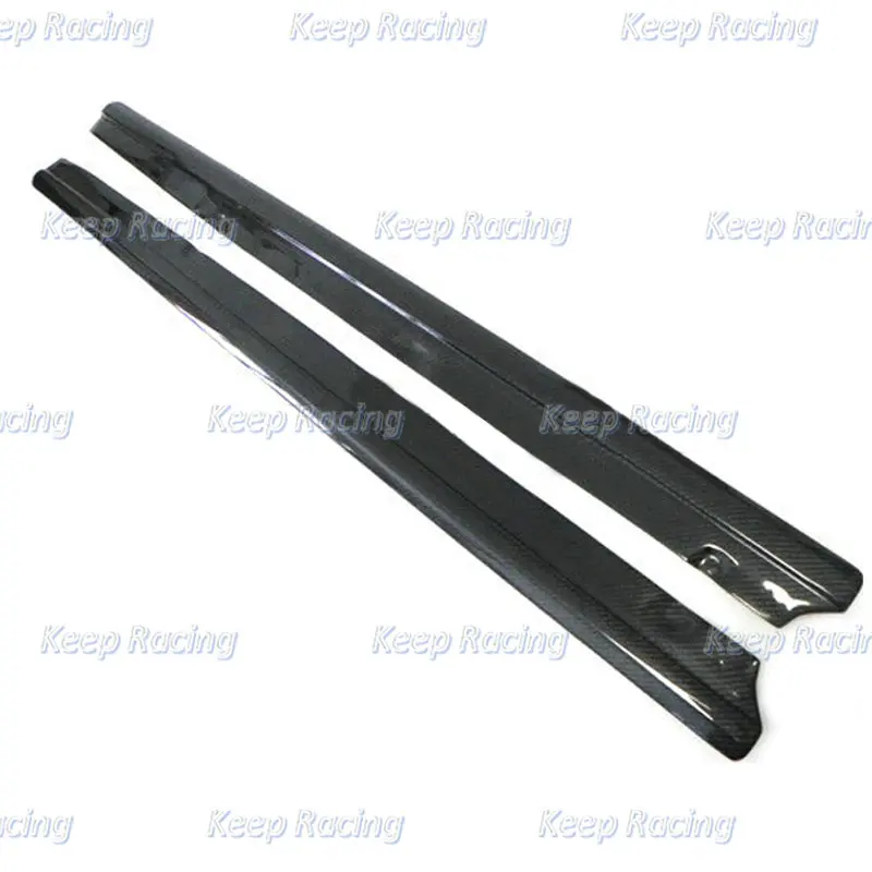 Car Accessories Carbon Fiber Side Skirt Extension For Honda S2000 AP1 AP2 Glossy Finish Door Addon Fibre Splitter Auto Bodykit