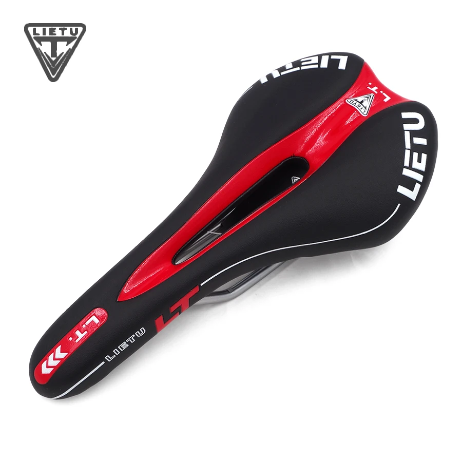 LIETU Comfort Bicycle Saddle for Men Women Open Road MTB Mountain Bike Seat Cycling Racing Saddle Bike Spare Parts Black White