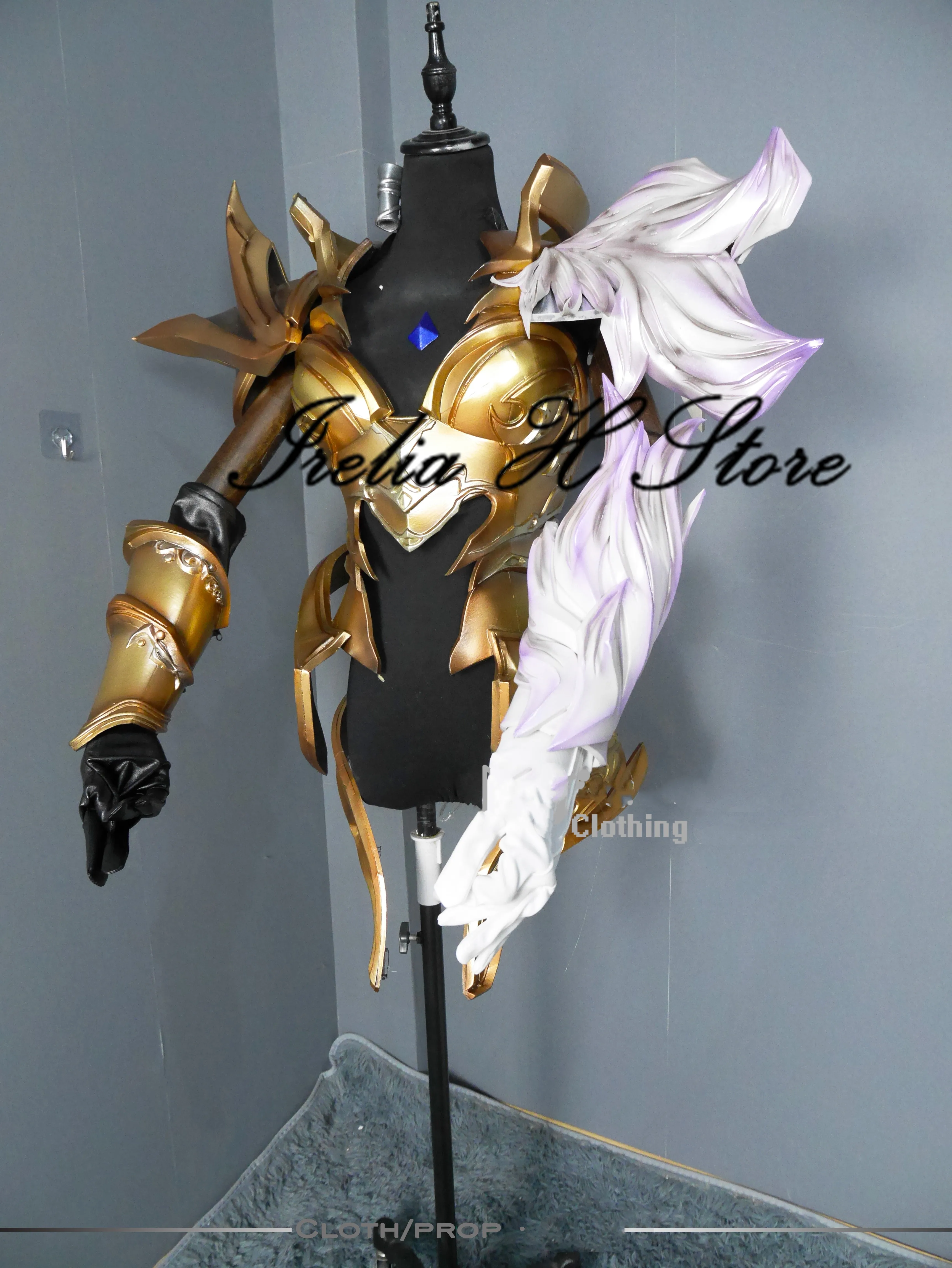 

Irelia H Store Custom made/size Dawnbringer Riven LOL Dawnbringer Riven Cosplay Costume Full set wing sword shoes