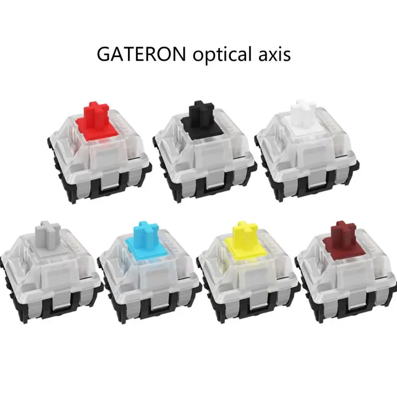 Gateron Optical Switches Interchange Optical Switch Mechanical Keyboard GK61 SK64 Blue, Red, Brown, Black,Yellow Axis