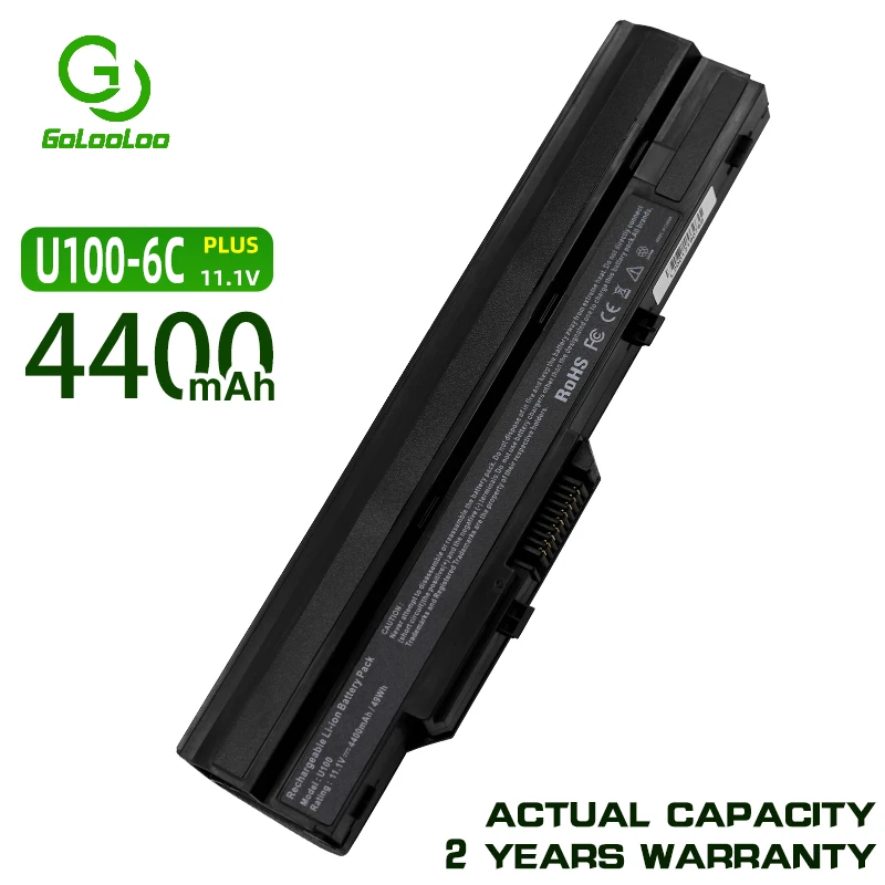 Golooloo 4400MaH Laptop Battery for Msi Wind k40in U90 U210 U100 U230 k40in BTY-S12 3715A-MS6837D1 6317A-RTL8187SE TX2-RTL8187S