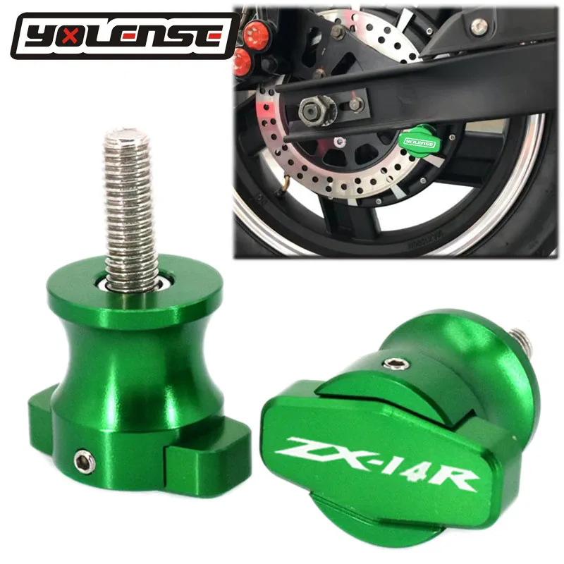 10MM Motorcycle Swingarm Spools Slider Swingarm Stand For NINJA ZX14R ZX-14R ZX 14R ZZR1400 ZX1400 GTR1400