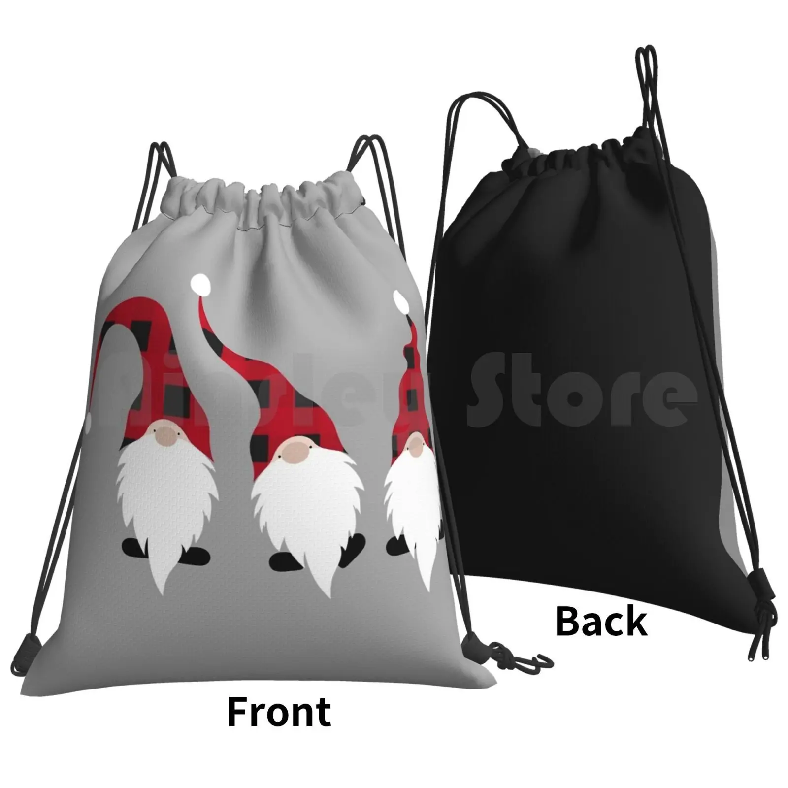 Christmas Gnomes Backpack Drawstring Bag Riding Climbing Gym Bag Christmas Xmas Santa Claus Christmas 2020 Merry Christmas