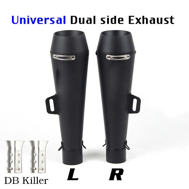 

38-51mm Left & Right Side Universal Motorcycle Escape Moto Exhaust Pipe Tip Muffler Pipe For Honda CBR1000 R6