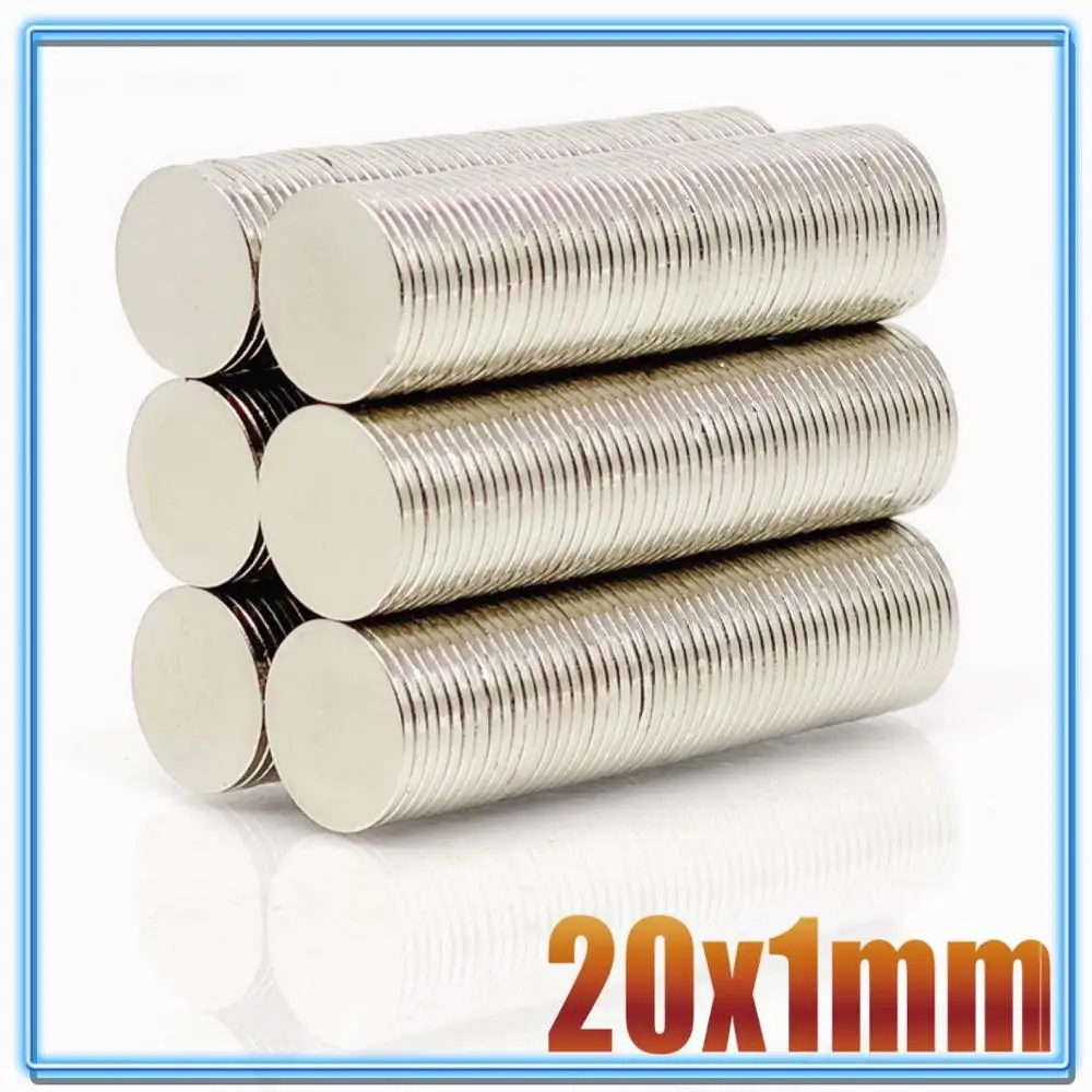 50Pcs N35 Round Magnet 20x1 20x2 20x3 20x4 20x5 Neodymium Magnet Permanent NdFeB Super Strong Powerful Magnets 20*2 20*3 20*5