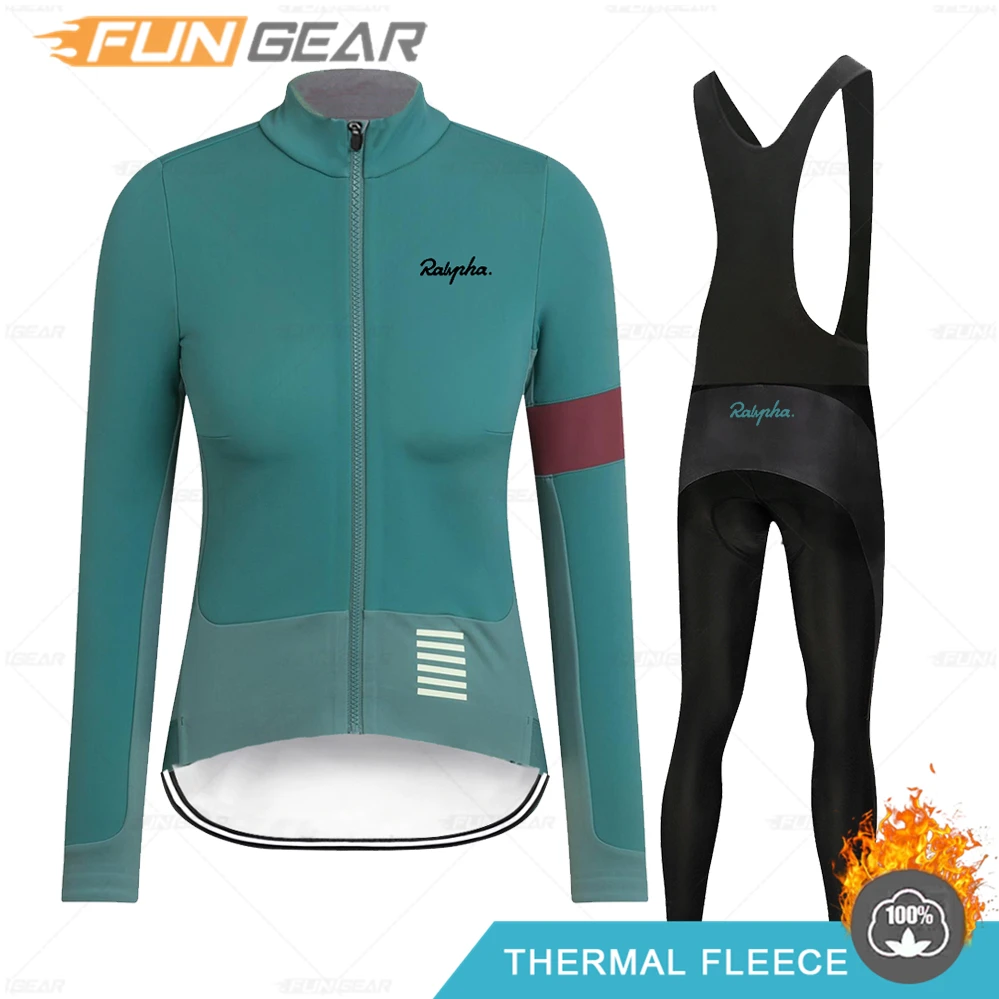 Thermal Fleece Cycling Jersey for Women, Long Sleeve Sweatshirt, Lady Bicycle Tops, Female Bike Training Jacket, Winter