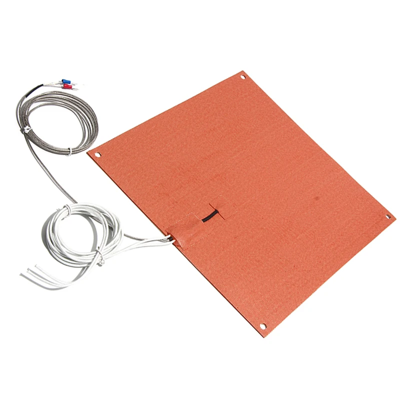 500*200-400mm Wire-wound Almofada De Aquecimento da Borracha 3 3M Auto-adesiva-K Termopar tipo 800W-1600W