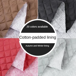 Lining Fabric Quilted Thickened Cotton Wool Coat Clothing Jacket Brocade for Sewing Autumn and Winter Diy Black White Polyester