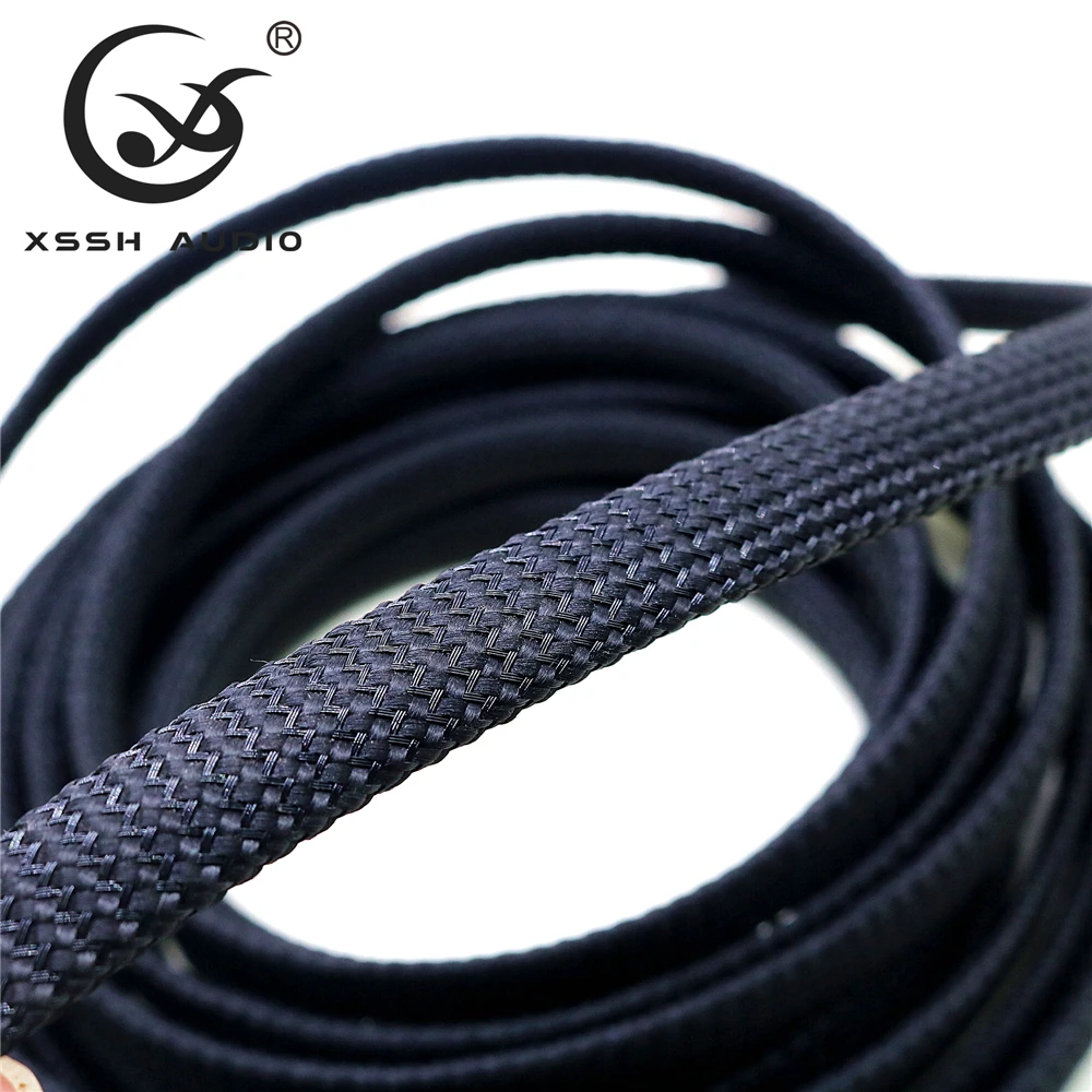 10m/20m YIVO XSSH OEM 5mm 8mm 15mm 20mm 25m Black Cotton Nylon Special Shock Absorber Braided Sleeve Cable Sleeves Sheath Tube