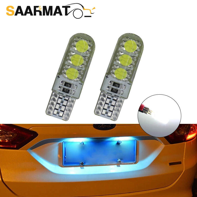 2Pcs T10 W5W Clearance Bulbs Car Interior Lamp LED Side Wedge Light for Ford Focus 2 1 Fiesta Mondeo 4 3 Transit Fusion Kuga