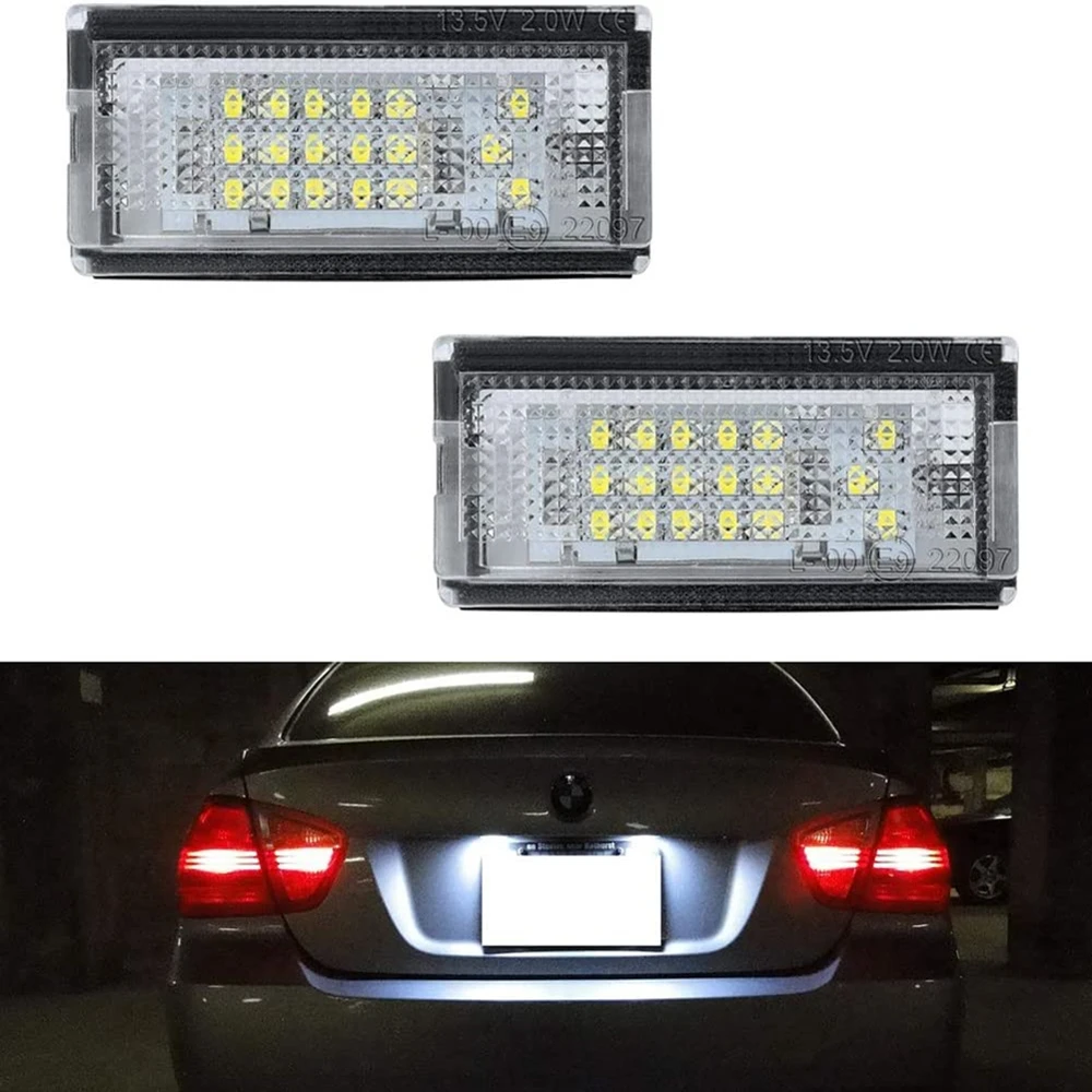 

2pcs Canbus Xeon White Led License Plate Light Auto Led Tail Light Car Number Lamp Bulbs For BMW 3er E46 4D 1998 1999 2000-2003