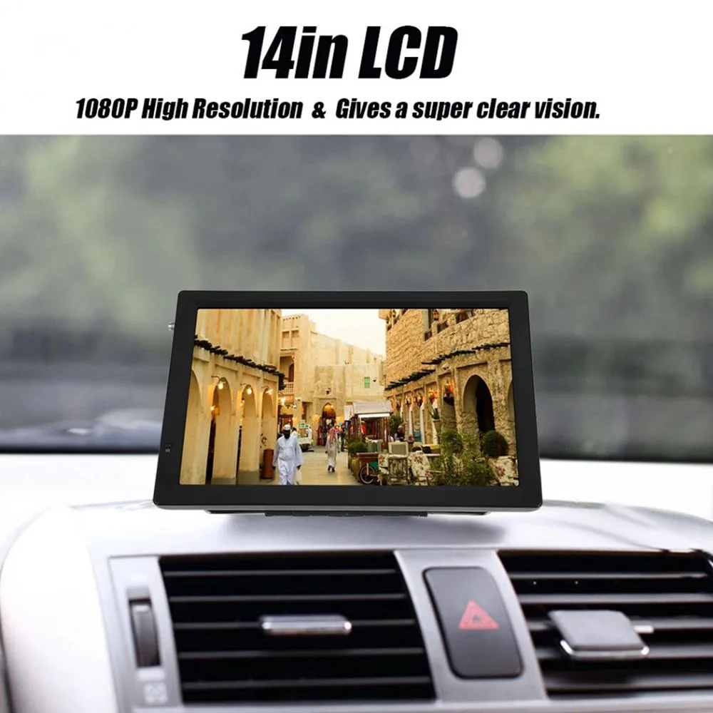 LEADSTAR-reproductor Digital con pantalla LED D14, dispositivo de 14,1 pulgadas, DVB-T2 ATSC, Compatible con HDMI, USB, tarjeta TF, cargador de coche