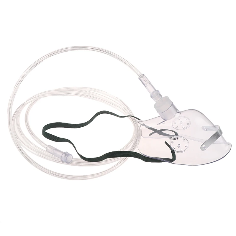 NEW Disposable Face Mask Shield Nebulizer Conduit Adult Oxygen Mask with Tube