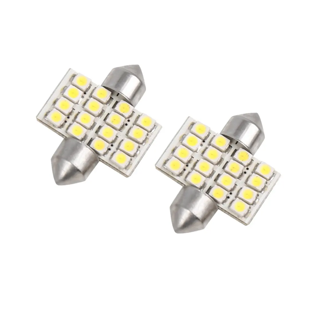 X Autohaux 10 Pcs White 32mm COB 16 LED 0.996W Festoon Dome Car Light Interior Lamp Bulb