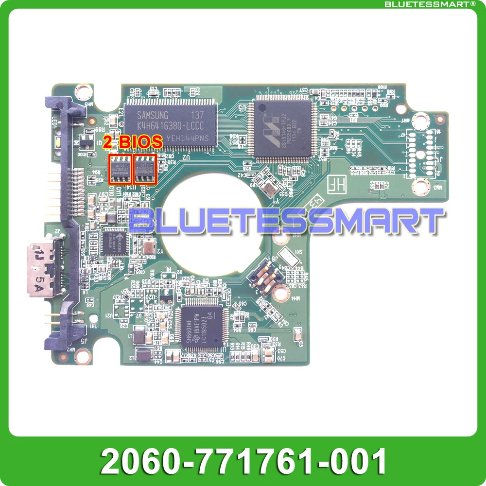 Placa de circuito PCB HDD 2060- 771761 -001 REV A/P1 para recuperação de dados de reparo de disco rígido WD 2.5 SATA