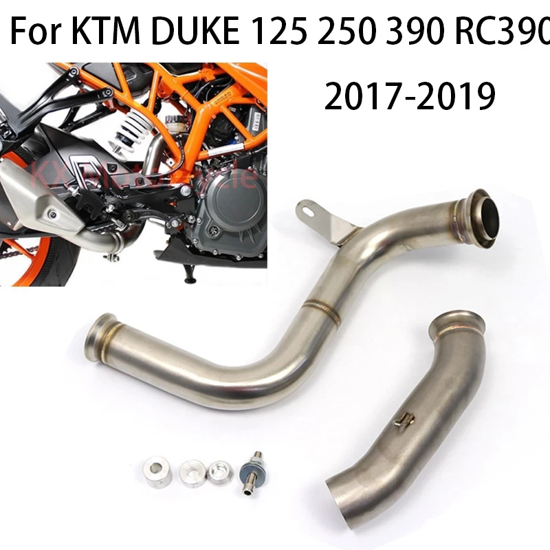 Motorcycle Exhaust Front Pipe Muffler Middle Link Connect Pipe For KTM DUKE 125 390 250 duke RC125 RC390 2017-2019 Muffler Pipe