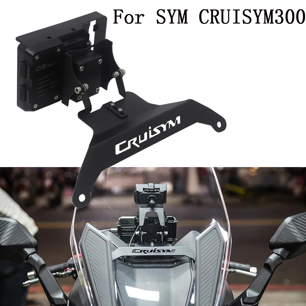 

For SYM CRUISYM300 CRUISYM 300 CRUISYM 300i Windshield Mount Navigation Bracket GPS Smartphone Holder Motorcycle