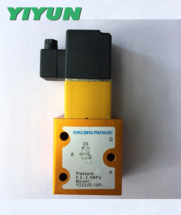 

YO23JD-15P2 YO23JD-15 YC23JD-8 YONGCHENG Двупозиционный трехходовой электромагнитный клапан высокого давления, аксессуары для продувочного клапана