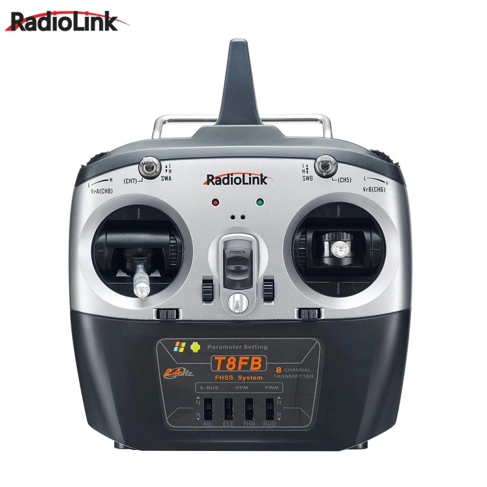 RadioLink T8FB 2.4GHz 8ch Trasmettitore Telecomando con ricevitore R8EF per RC FPV Drone Quadcopter Elicottero Giocattolo ad ala fissa