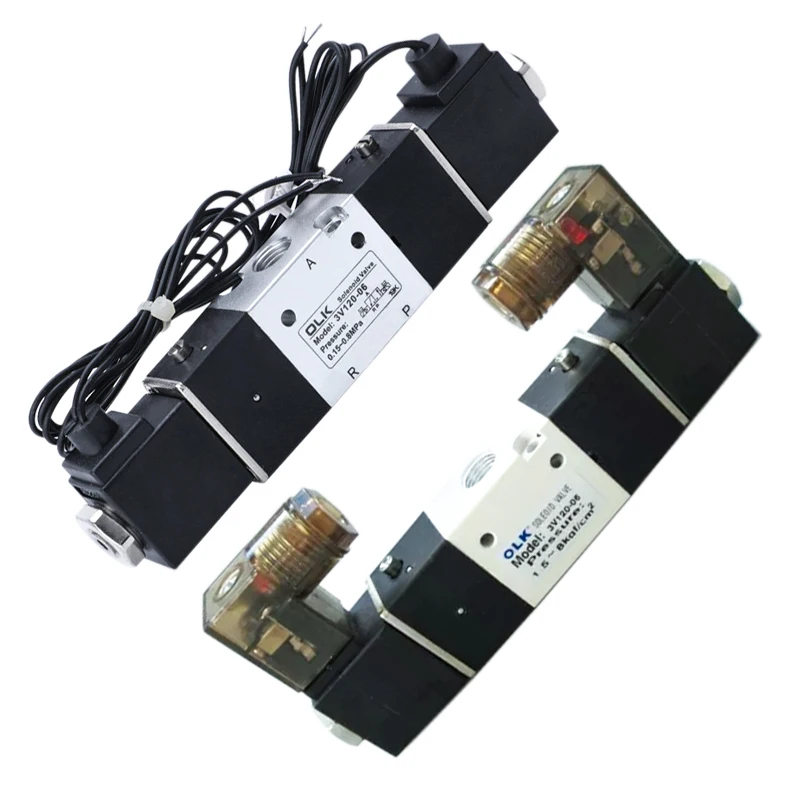 

10PCS 3V120-06 3V120-M5 3/2 Way Pneumatic Air Solenoid Valve AC220V DC24V DC12V AC110V AC24V Normally Closed Valves