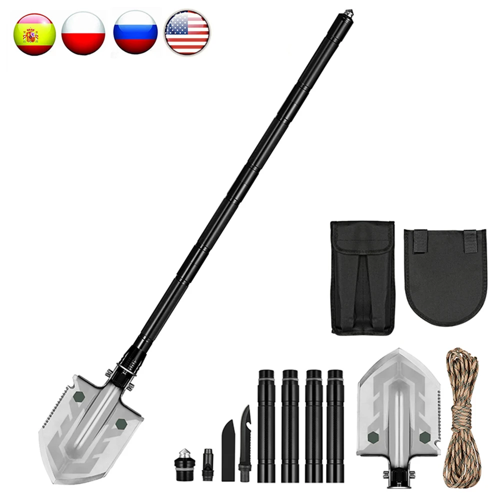 MT1027 Multifunction Camping Shovel,Survival Folding Shovels,Military Tactical Shovel,Hiking,Outdoor Garden Hoe,Digging Tool Kit