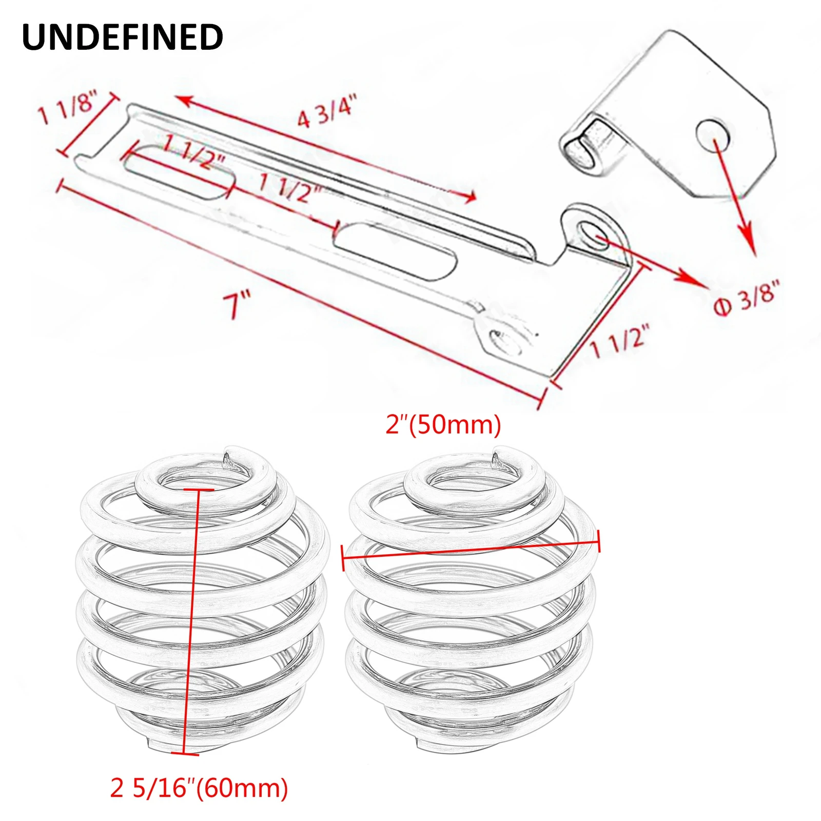 Motorcycle Solo Seats Spring Mount Kit Saddle Seat Springs for Harley Honda Yamaha Sportster 883 1200 XL Chopper Bobber