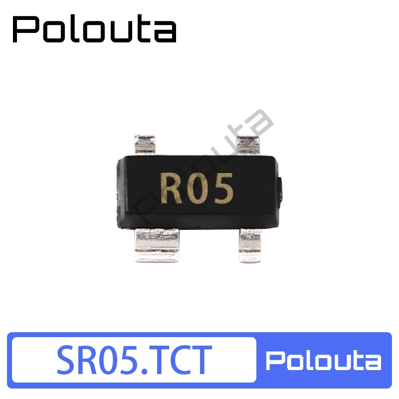 10 Buah Polouta SR05.TCT Layar Sutra SOT-143 ESD Pelindung Elektrostatik Tabung Dioda Komponen Elektronik Arduino Nano Transistor