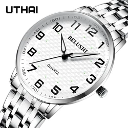 UTHAI-H10 Men and Women's Waterproof Quartz Watch, Amante Relógios, Luxo, Masculino, Senhoras, Meninas, Senhoras, Relógio