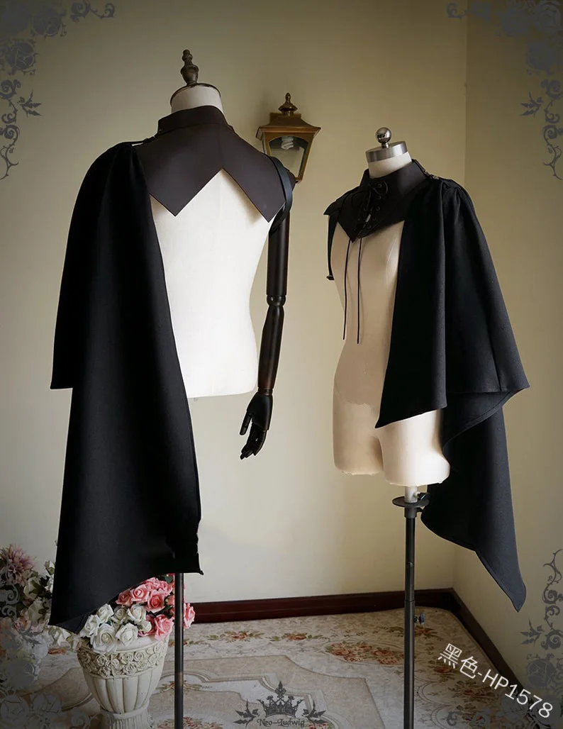 Armure de châle à manches simples pour hommes, chevalier gothique, Viking médiéval, 7.5 ate Everak, capes à capuche, soldat, Y-Party Anime Cosplay Costumes