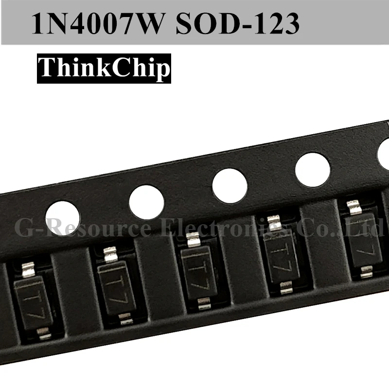 (100pcs) 1N4007W SOD-123 1206 SMD Switch Diode 1N4007 (Marking T7)