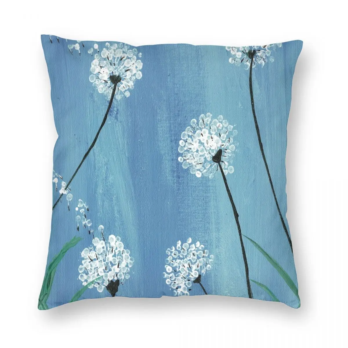 Dandelions Pillowcase Polyester Linen Velvet Creative Zip Decor Throw Pillow Case Sofa Cushion Cover