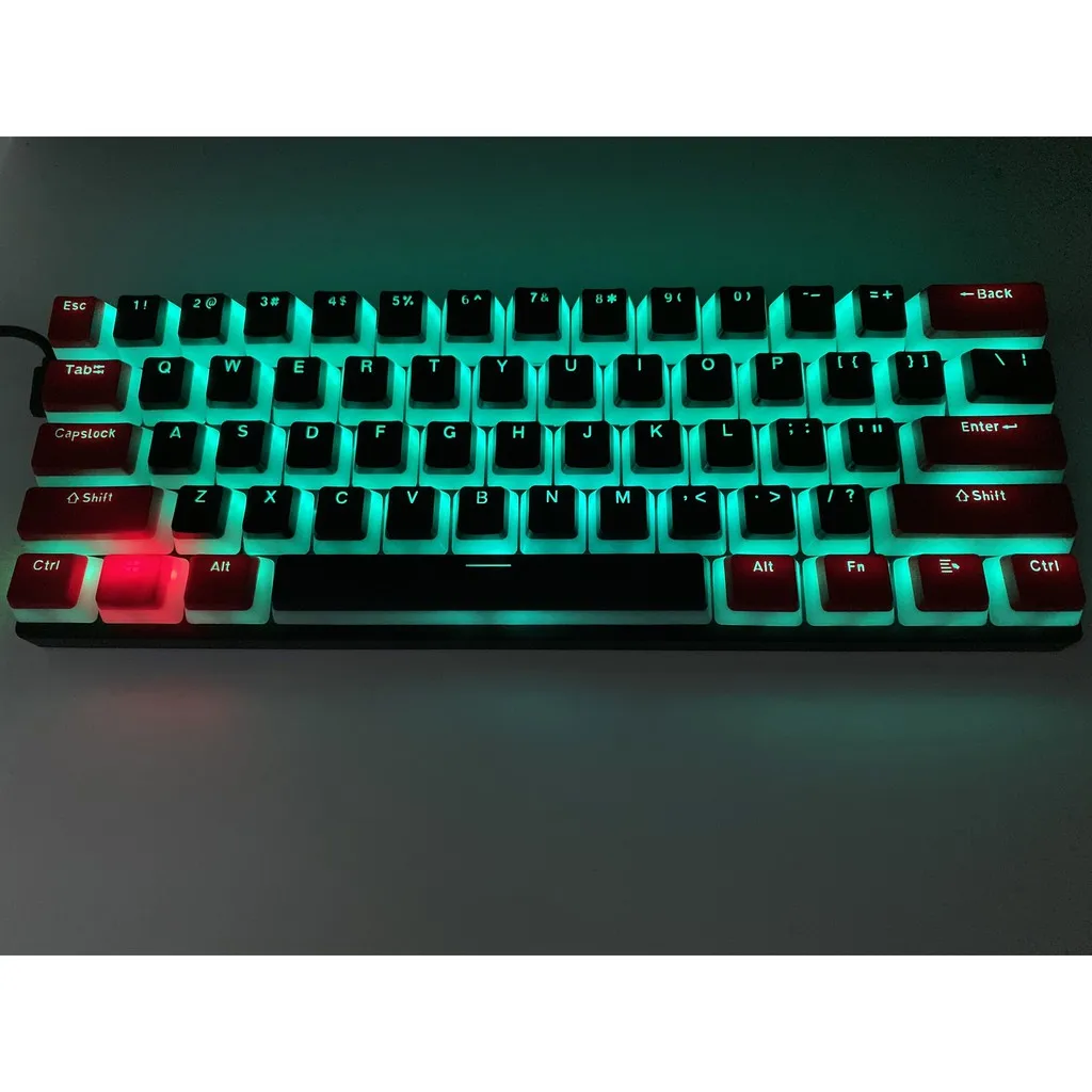 Red Black pudding keycap 108 Double Shot PBT pudding keycap Ansi/ISO-Oem configuration 60%/87/104/108 switch backlit mechanical