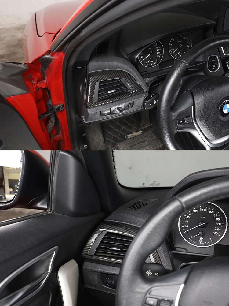 ABS Carbon Faser Auto Dashboard Seite Air Outlet Panel Trim Abdeckung Für BMW 1 2 Serie F20 F21 F22 f23 2012-2017 Innen Zubehör – Detail 4