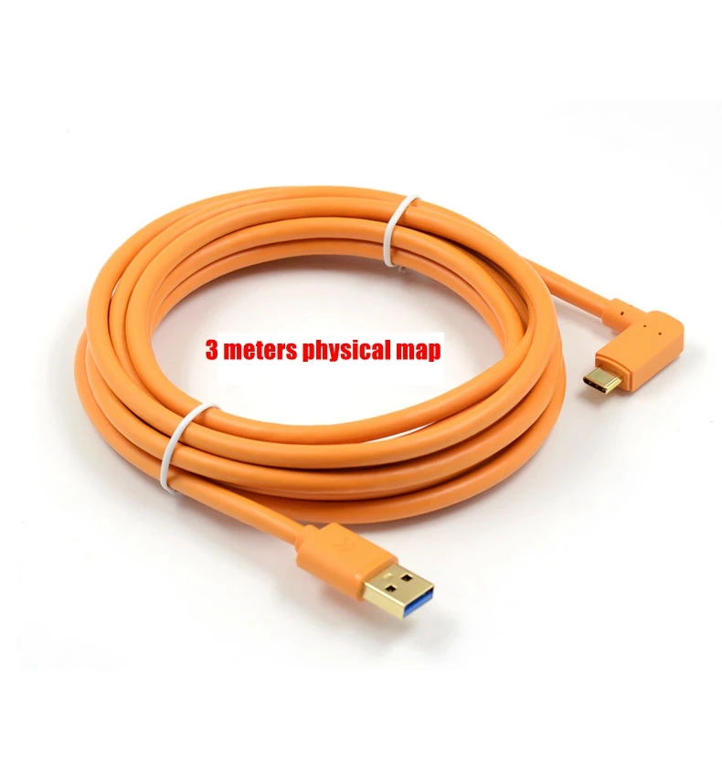 USB Type C Cable for Huawei P20 P30 Pro 3.0 Fast Charging 5Gbps Type C Angled Cable for Samsung S9 S10 USB C Camera 3m 5m 8m 10m