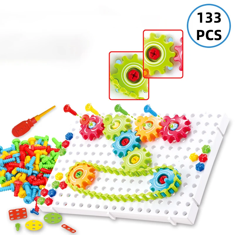 Kits de construcción de rompecabezas 3D para niños, juguetes educativos de bloques de plástico, regalo de Navidad Y024