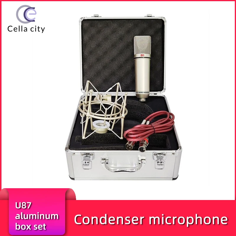 

CELLA CITY Condenser Microphone Professional Large Diaphragm XLR Mic Recording Studio Live Streaming Video Production